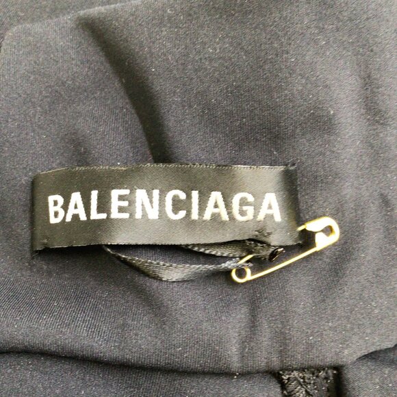 Balenciaga Black Long Sleeved Turtleneck Nylon Stretch Dress with matching glove - Picture 4 of 5